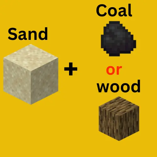 How much sand do you need for glass in Minecraft?